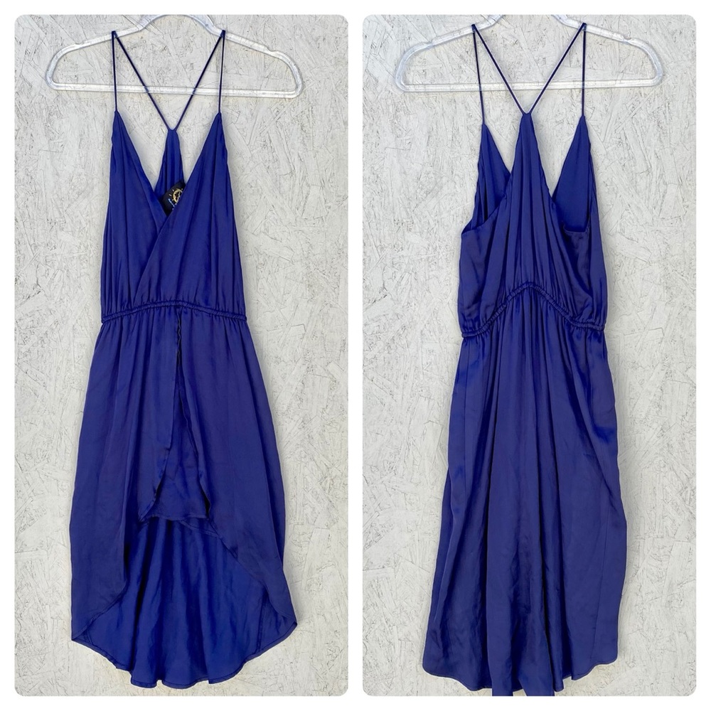 Blue Life Spaghetti Strap V-Neck High Low Dress M - Picture 8 of 8